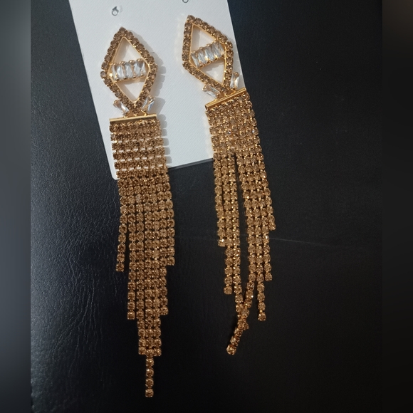 Studded Tassle earings - Picture 4 of 10